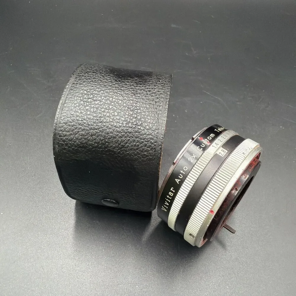 Vivitar Auto 2X Custom Tele-Converter Model 2X-4 lens & Case Japan.Pre-owned GUC